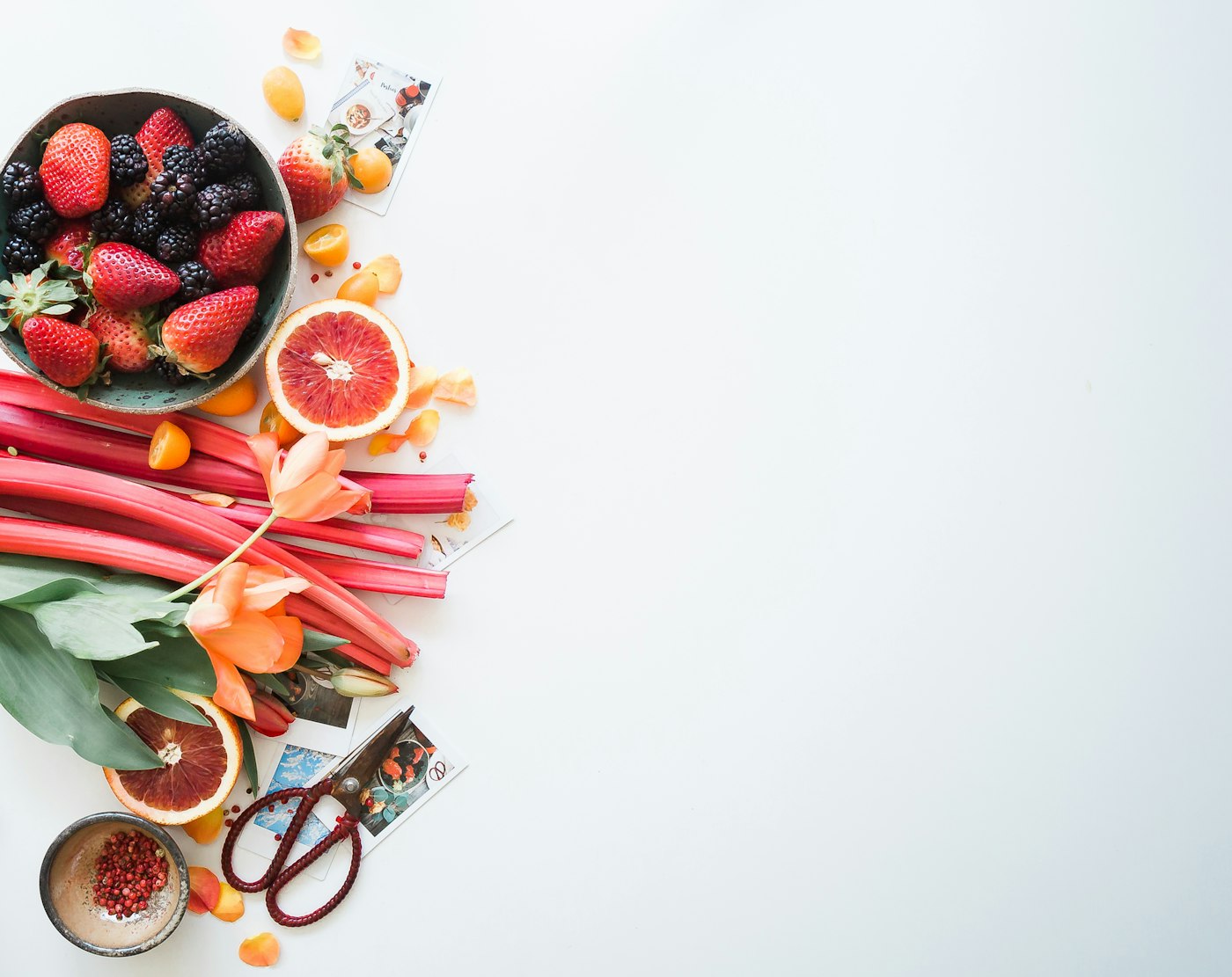 A board of fresh fruit